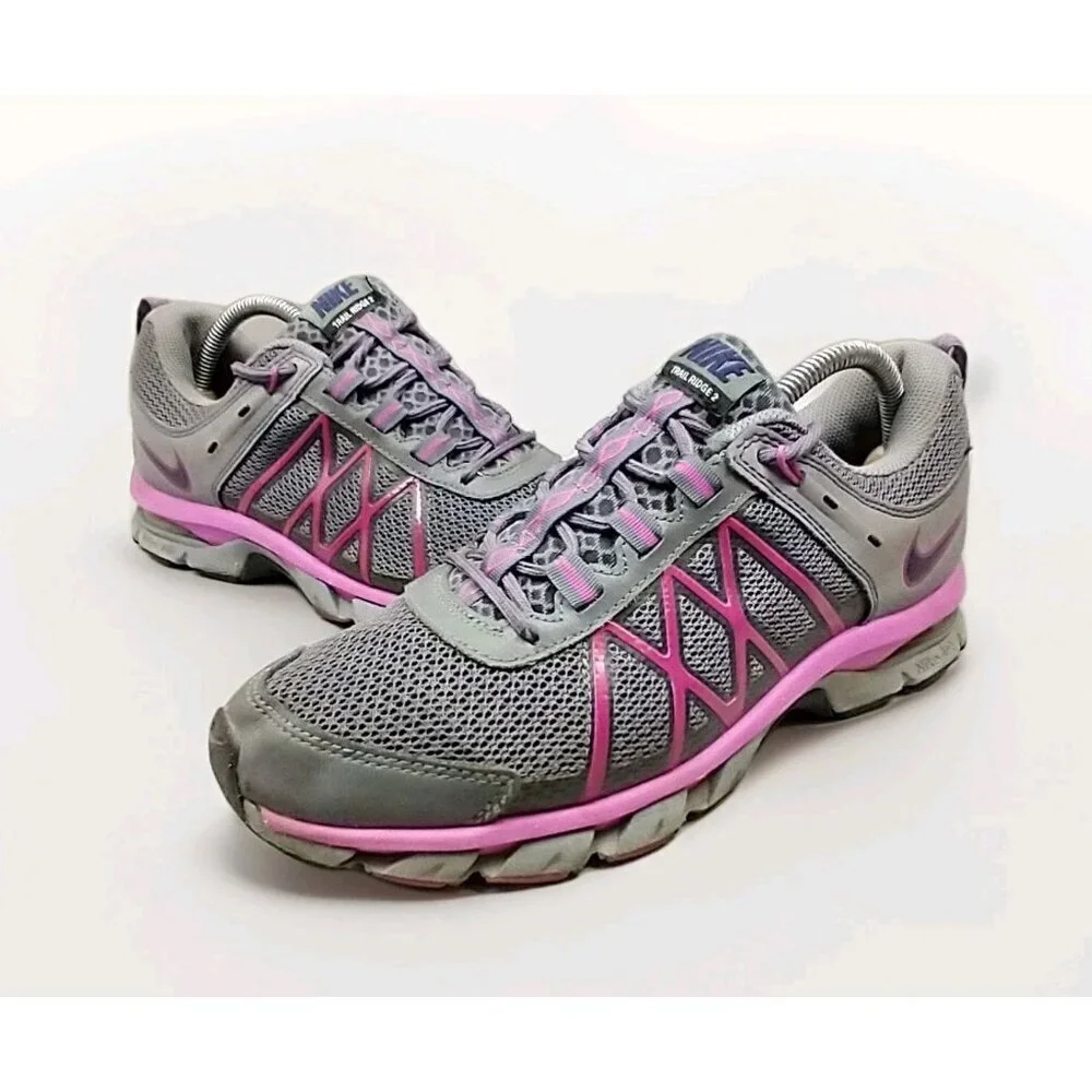 Nike Trail Ridge 2 Womens 10 Gray‎ Purple Hiking Outdoor Active 472687-003